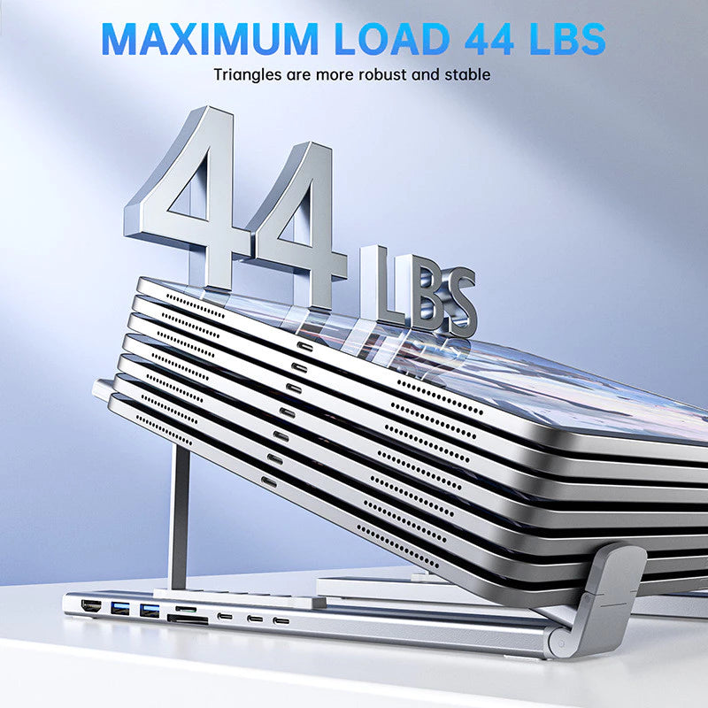 8-in-1 Docking Station Laptop Stand Foldable Compatible with All Laptop Brands