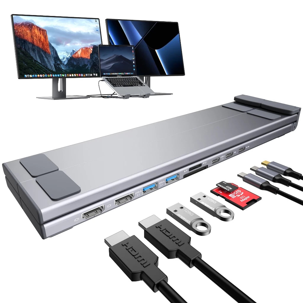 8-in-1 Docking Station Laptop Stand Foldable Compatible with All Laptop Brands